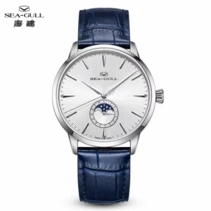 Seagull Automatik Herrenuhr mit Mondphase – Luxus Business Uhr, Saphirglas, Serie 1135
