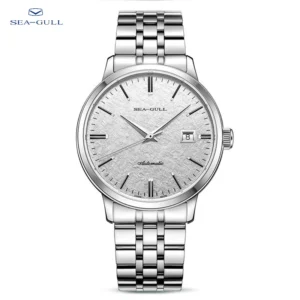 Möwe Minimalistische Business Herrenuhr 40mm – Edelstahl & Saphirglas, Modell 816.12.6165