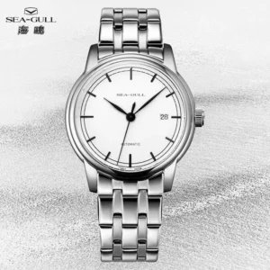 Seagull Herren Automatikuhr – Minimalistische Serie, Edelstahl, 30 m wasserdicht, Modell 816.12.5021