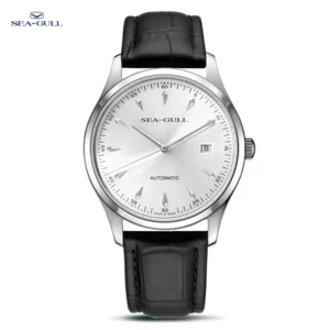 Seagull Herren Taucheruhr – Automatikuhr, 100 m wasserdicht, Saphirglas, Leuchtzeiger & Kalender, Ocean Serie 6105