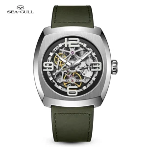 Seagull Herren Skelett Automatikuhr 44 mm Edelstahl 6167
