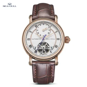Seagull 519.11.6041 – Automatik Herrenuhr mit Flywheel & Doppelzeit, Wasserdicht